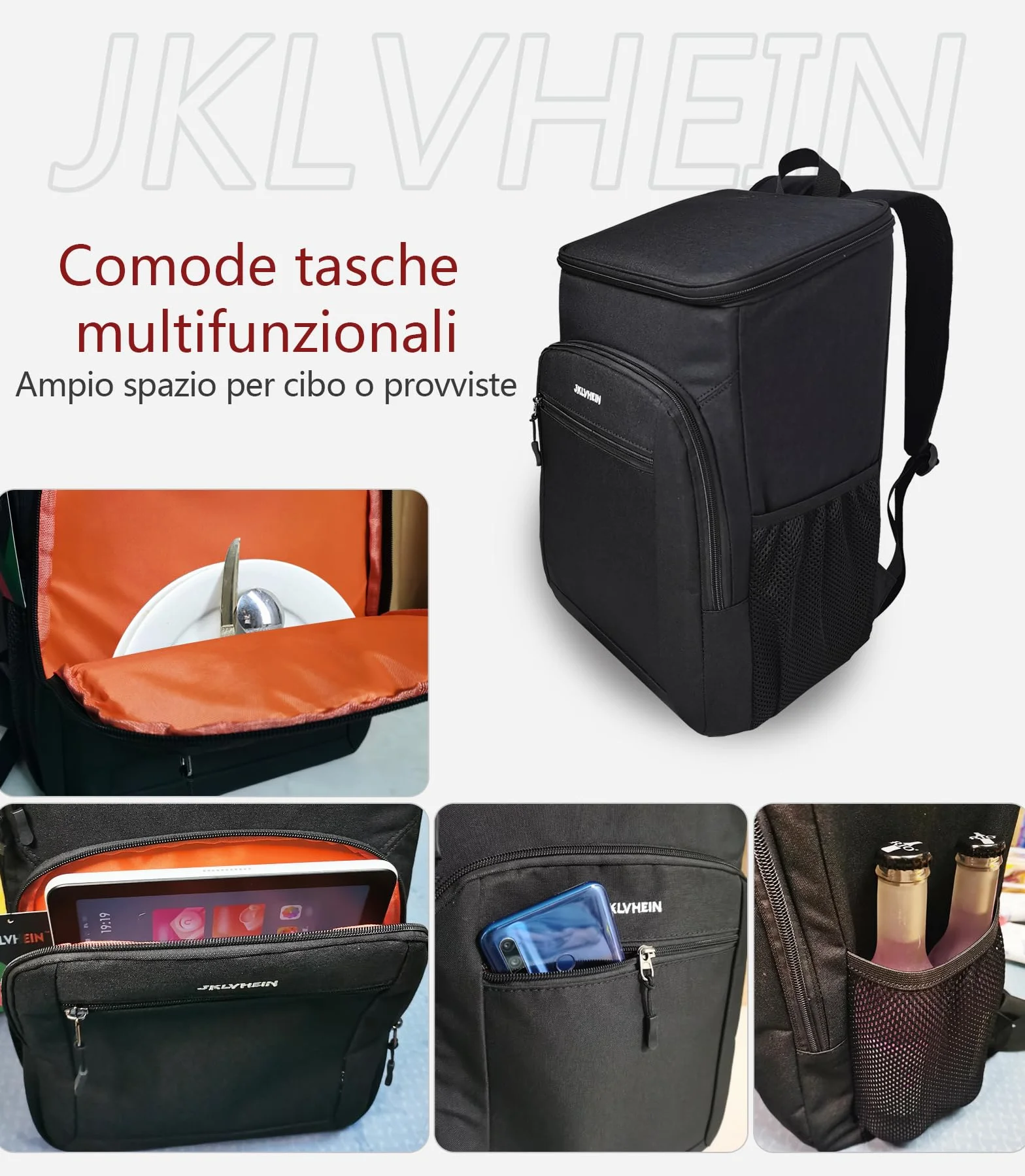 Borsa Termica 26L Zaino Termico e Frigo Porta Pranzo per Campeggio Viaggi