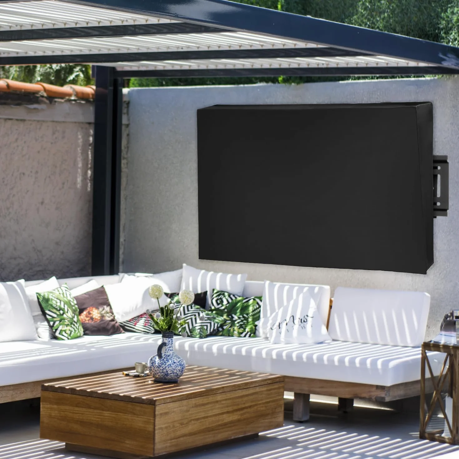 QWORK Copertura TV Esterna 40-42" Oxford 600D Resistente alle Intemperie
