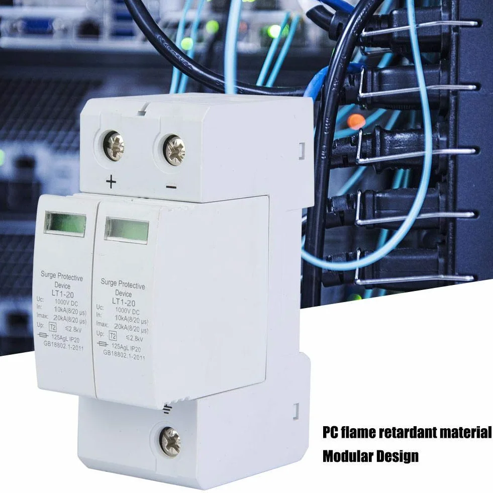 Dispositivo di protezione contro le sovratensioni 2P DC 1000V ignifugo fotovoltaico 20KA
