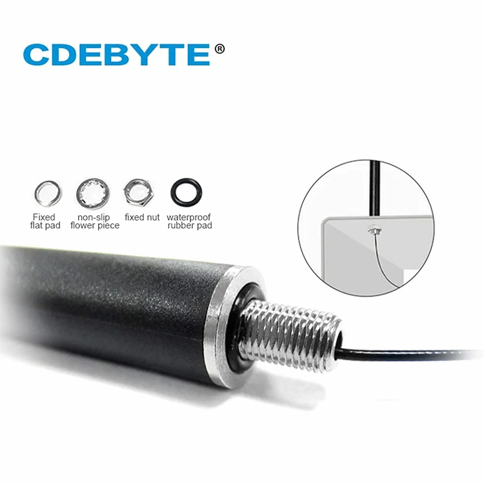 Antenna 868MHz 3dBi Asta di gomma IPEX-1 TX868-JZLW-15 per Logistica Sicurezza Outdoor