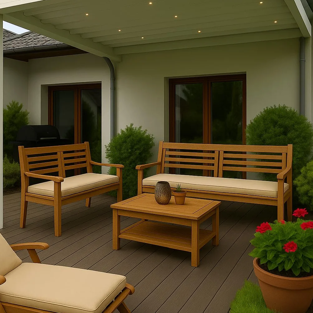 Fodera per cuscino da panca da giardino resistente alle intemperie Beige 150x50x7cm