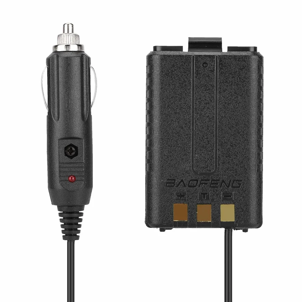 UV 5R Caricabatterie 12V per Radio Walkie Talkie, Eliminatore Batteria con Cavo Altoparlante