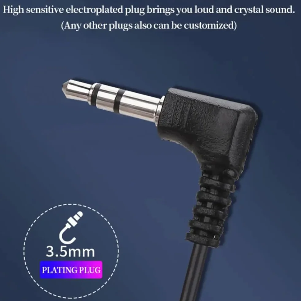 Cuffie mono a doppio canale a forma di G, jack 3,5 mm, 1 metro, per PC, Skype, VoIP