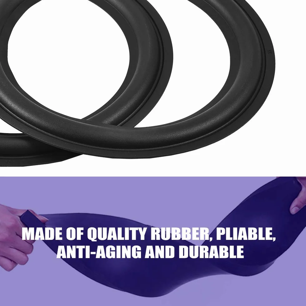 Akozon Altoparlanti Bordo in Gomma 8 Pollici Woofer Sospensione Riparazione 2 pz