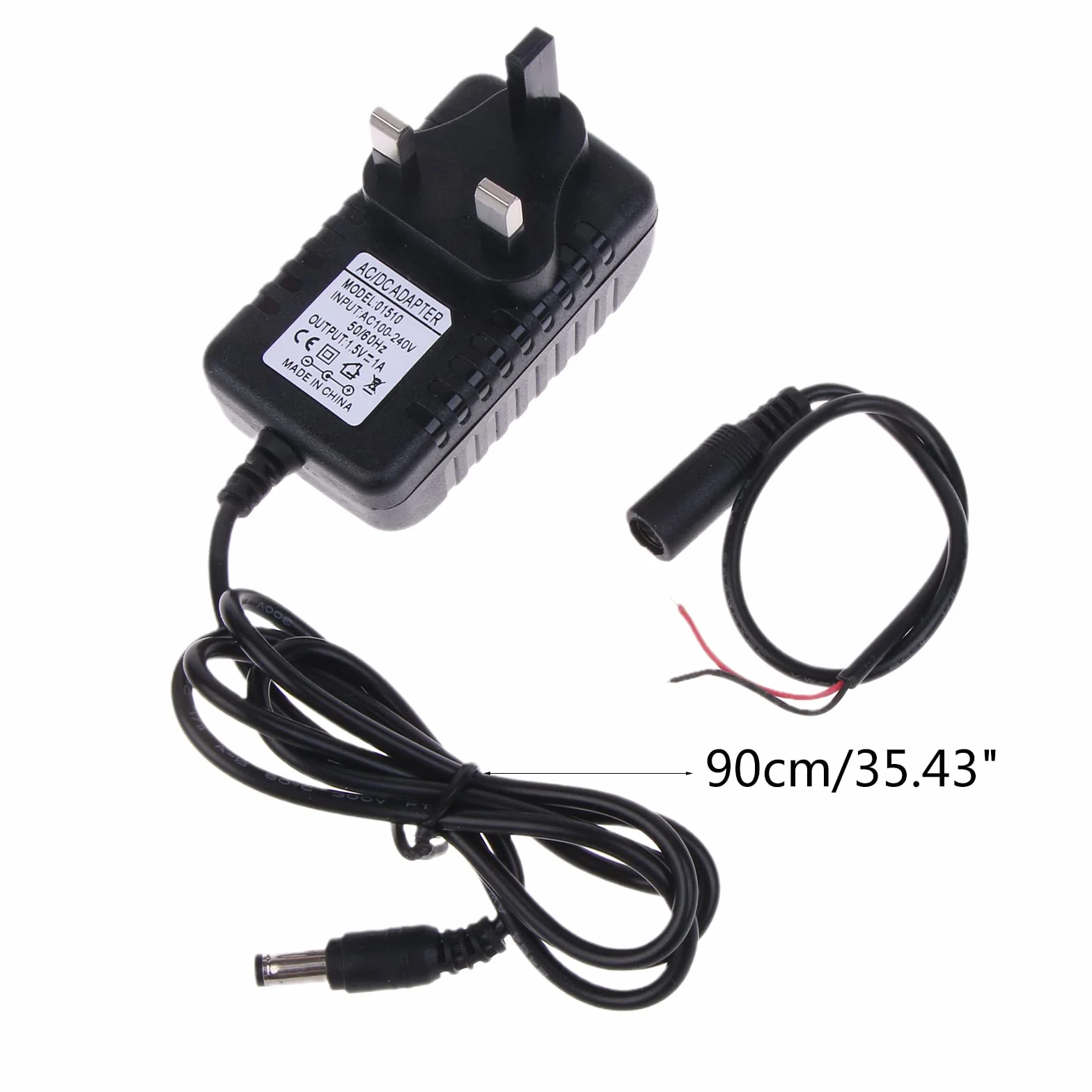 Batteria di ricambio 1,5 V 1 A alimentazione 100-240 V cavo 2 pin spina USA LR3 LR6 LR14 LR20 AA plastica nera