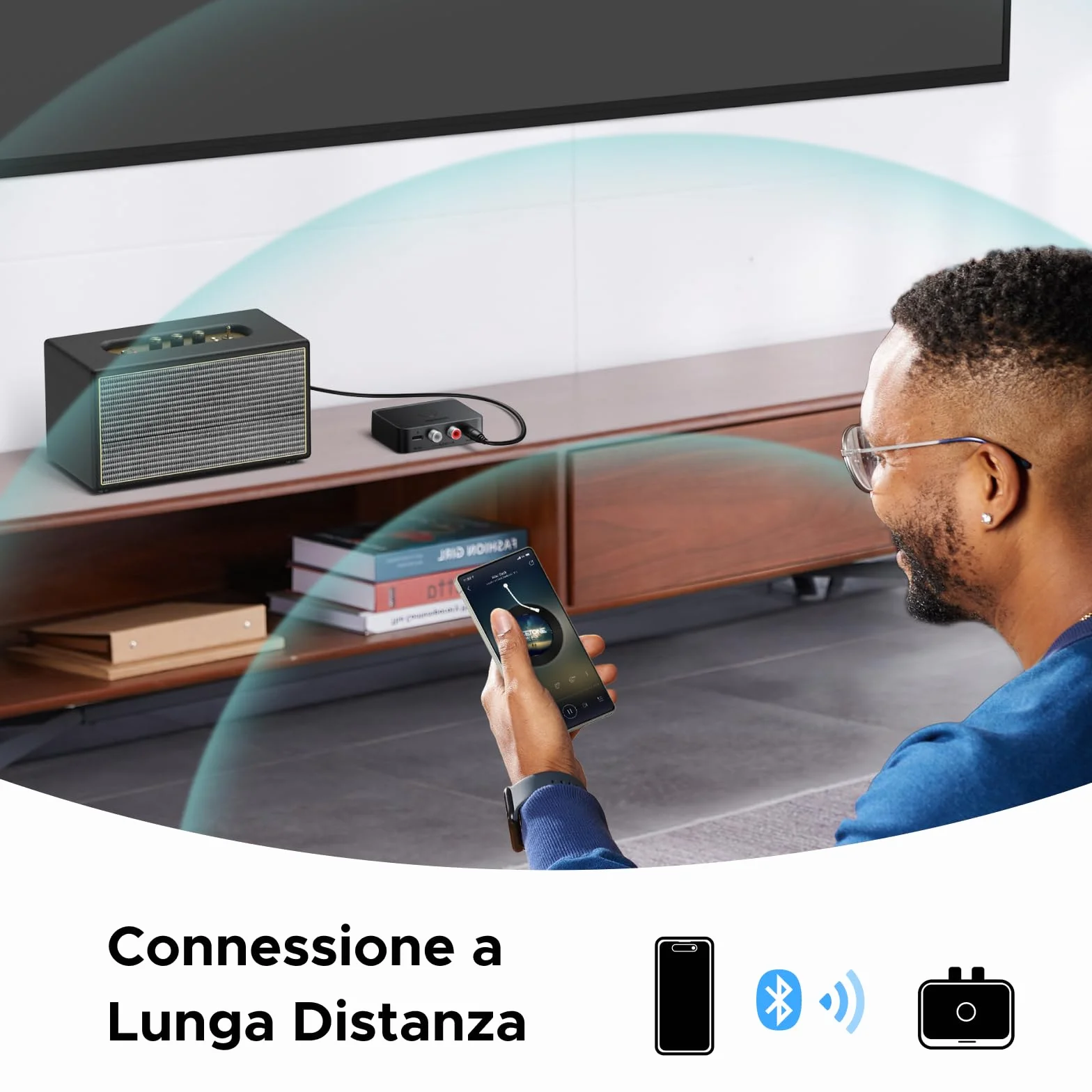 UGREEN Bluetooth 6.0 LDAC SBC AAC Audio USB-C Adattatore 2RCA 3,5 mm HiFi Bassa Latenza Wireless