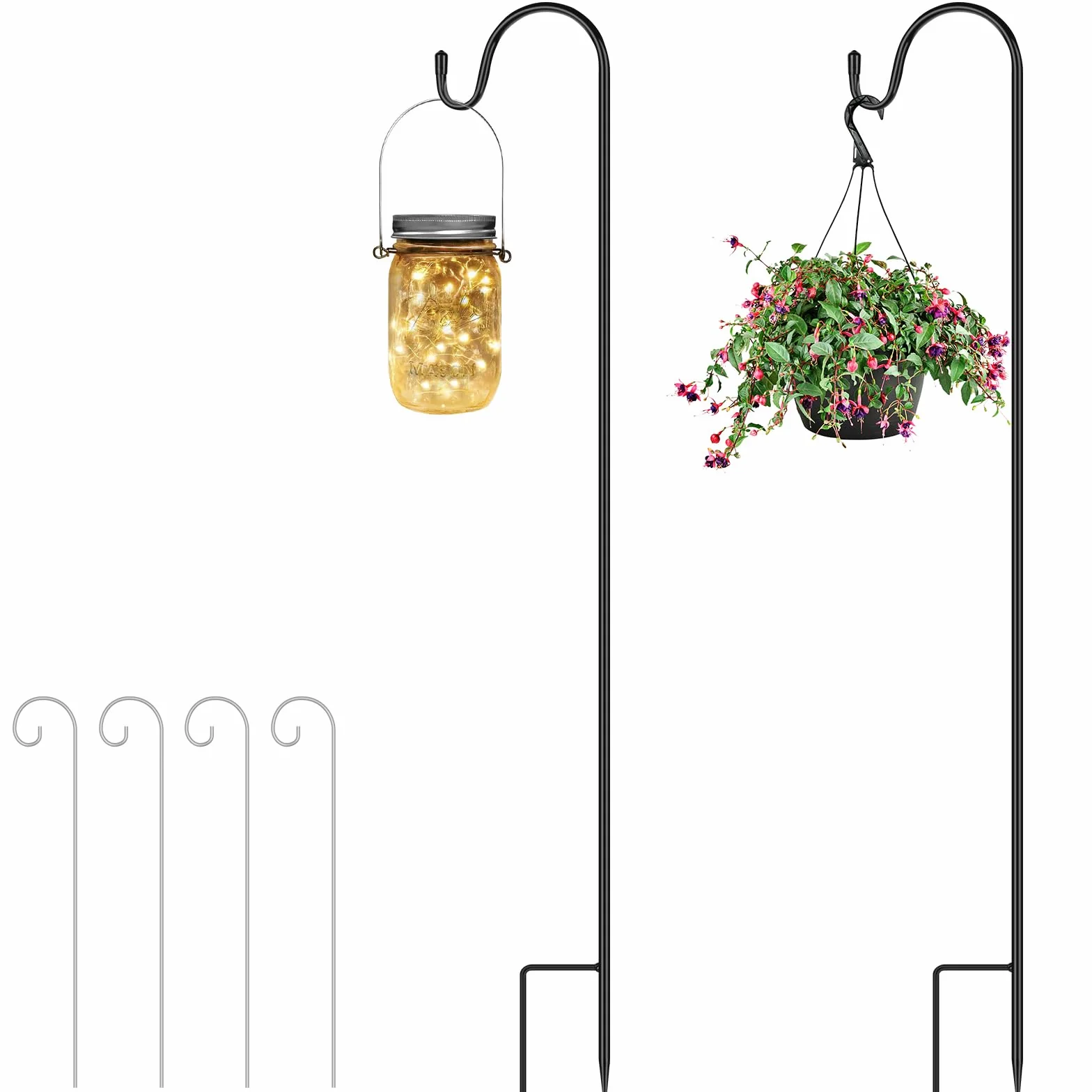 OFFCUP Gancio Da Pastore 2 Pezzi 100cm Regolabili per Esterni Balcone