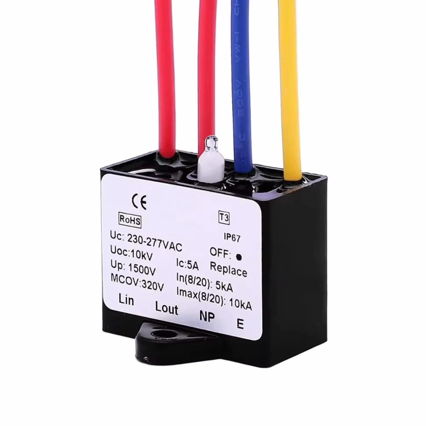 Ochronnik przepięciowy typu 3 230V z wskaźnikiem stanu do oświetlenia LED 1 szt.