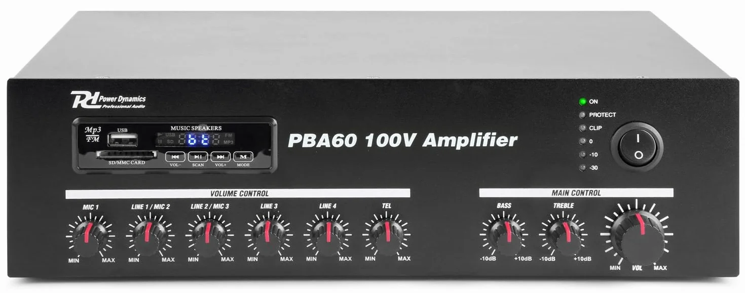 Impianto Audio Filodiffusione 8 Altoparlanti Parete Bluetooth 100Mt Cavo Microfono Casse Bianche