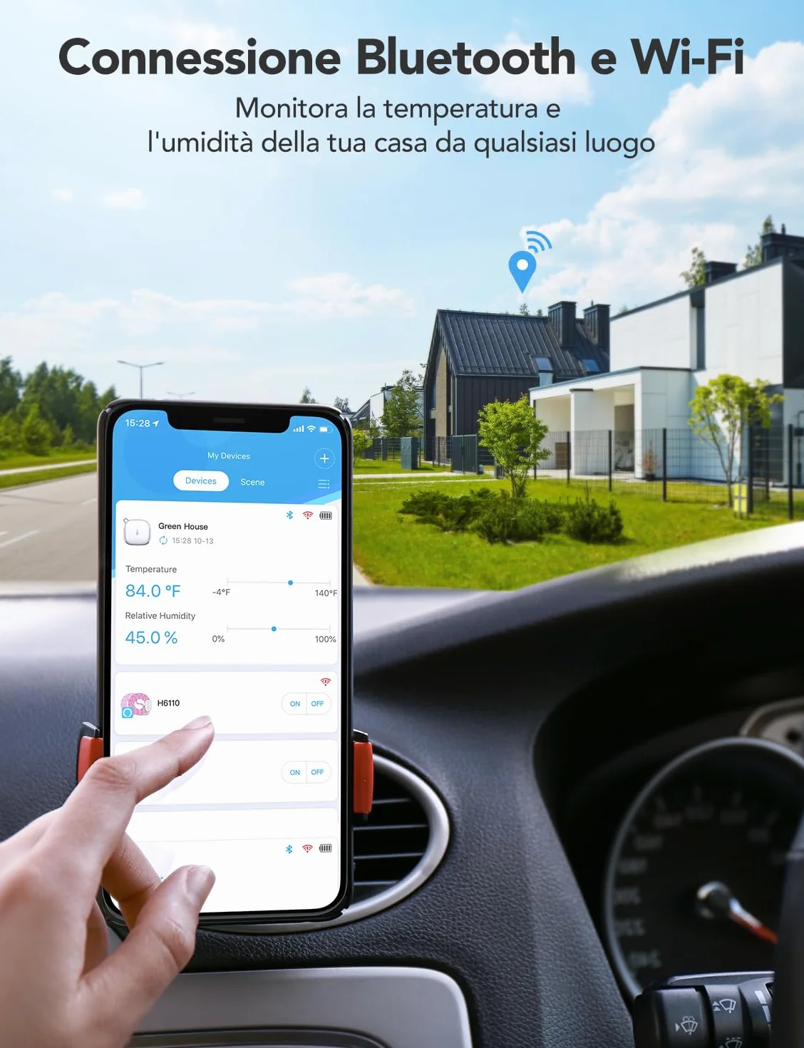 Govee WiFi Termometro Igrometro, Termoigrometro da interno con notifica APP Archiviazione dati