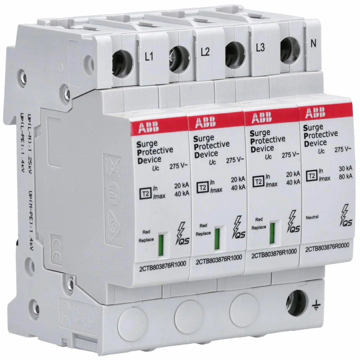 ABB OVR T2 3N 40 275 P SPD 3P+N 40KA