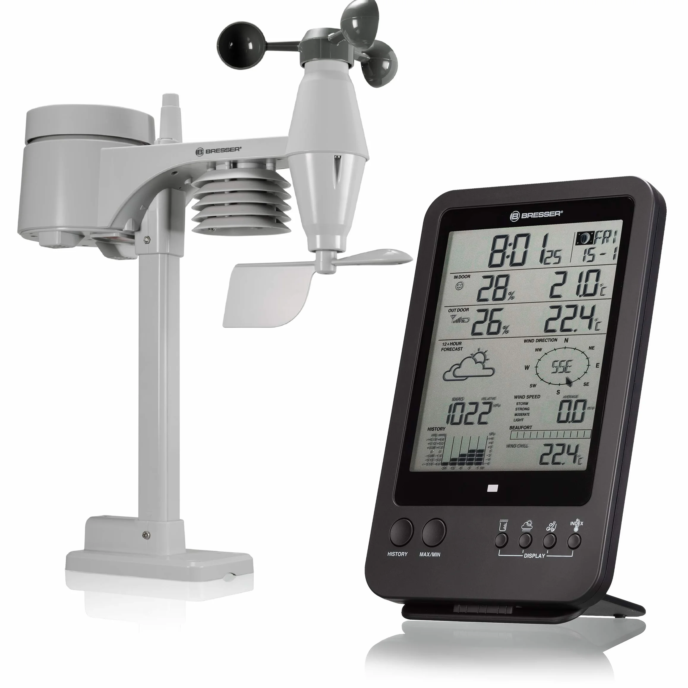 BRESSER Weather Center Stazione meteorologica 5 in 1