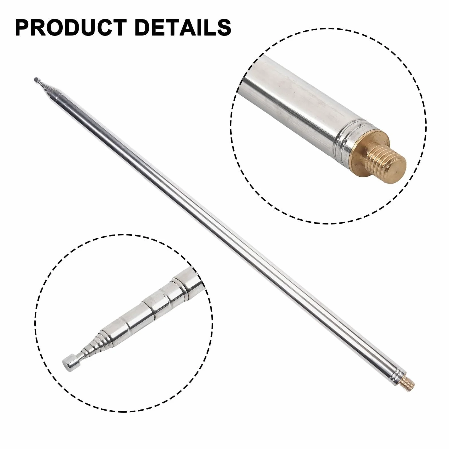 Antenna telescopica 5.6m 14-sezione M10 Acciaio Inox per Radio Onde Corte Amatoriale