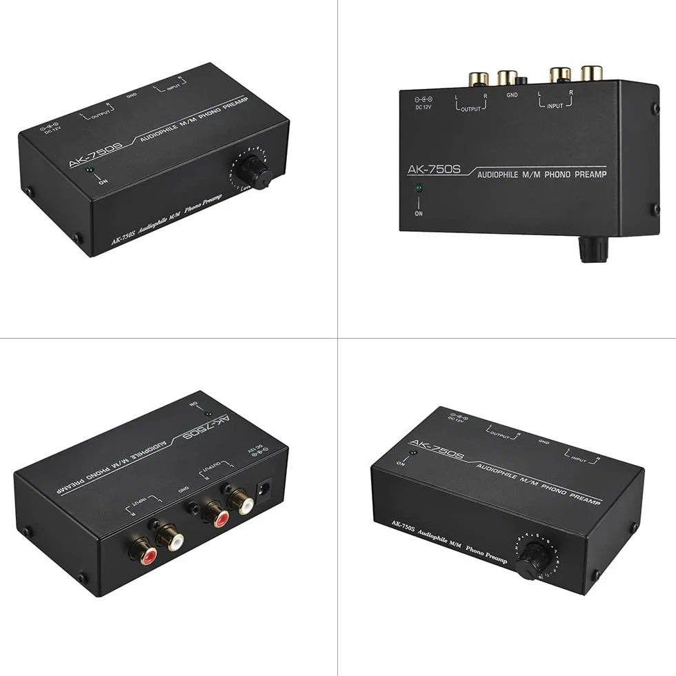 Preamplificatore Phono Audiophile M/M con Controlli di Livello Ingresso e Uscita RCA
