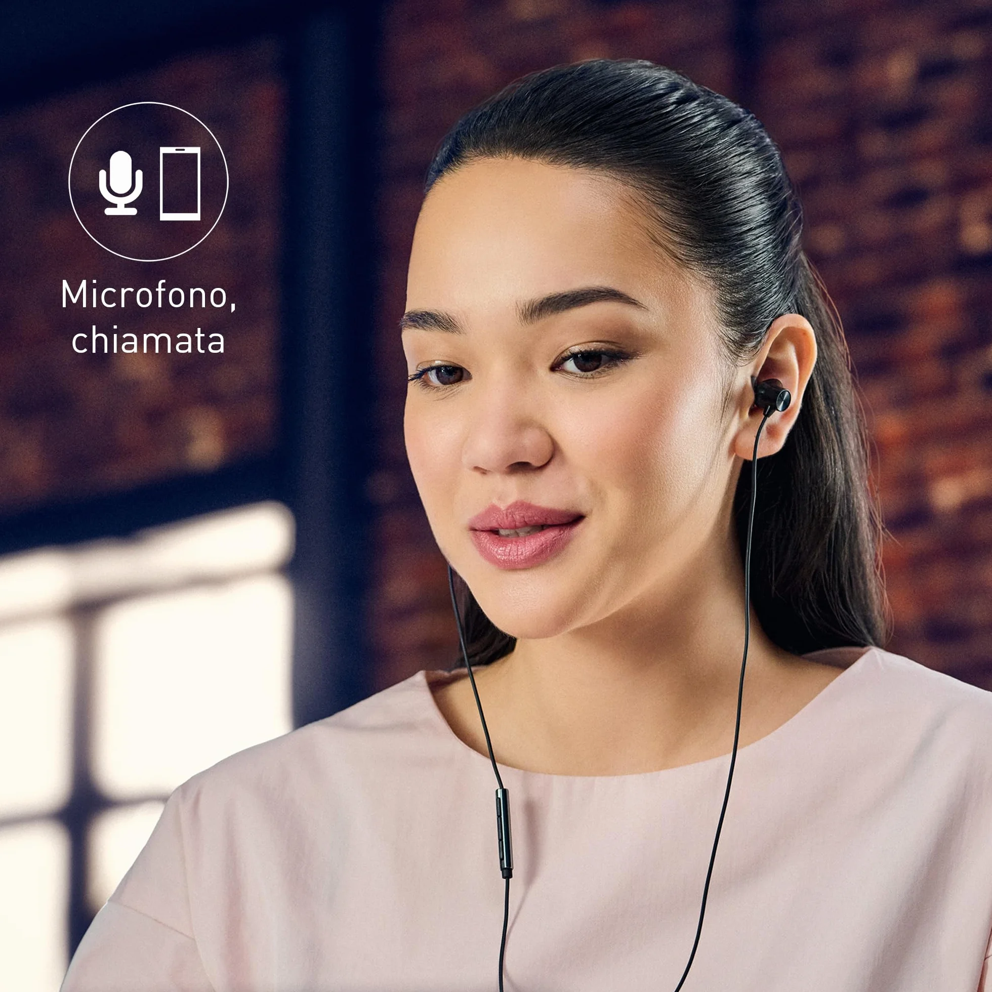 Panasonic RP-TCM225DEK Auricolari In-Ear USB-C con Microfono e Telecomando, Cavo 1,2m, Nero
