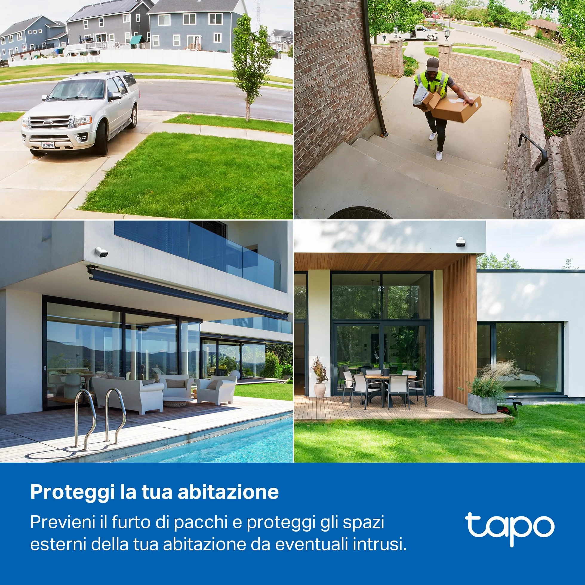 Tapo C400 Telecamera WiFi Esterno FHD senza Fili Batteria 5200mAh 180 Giorni IP65