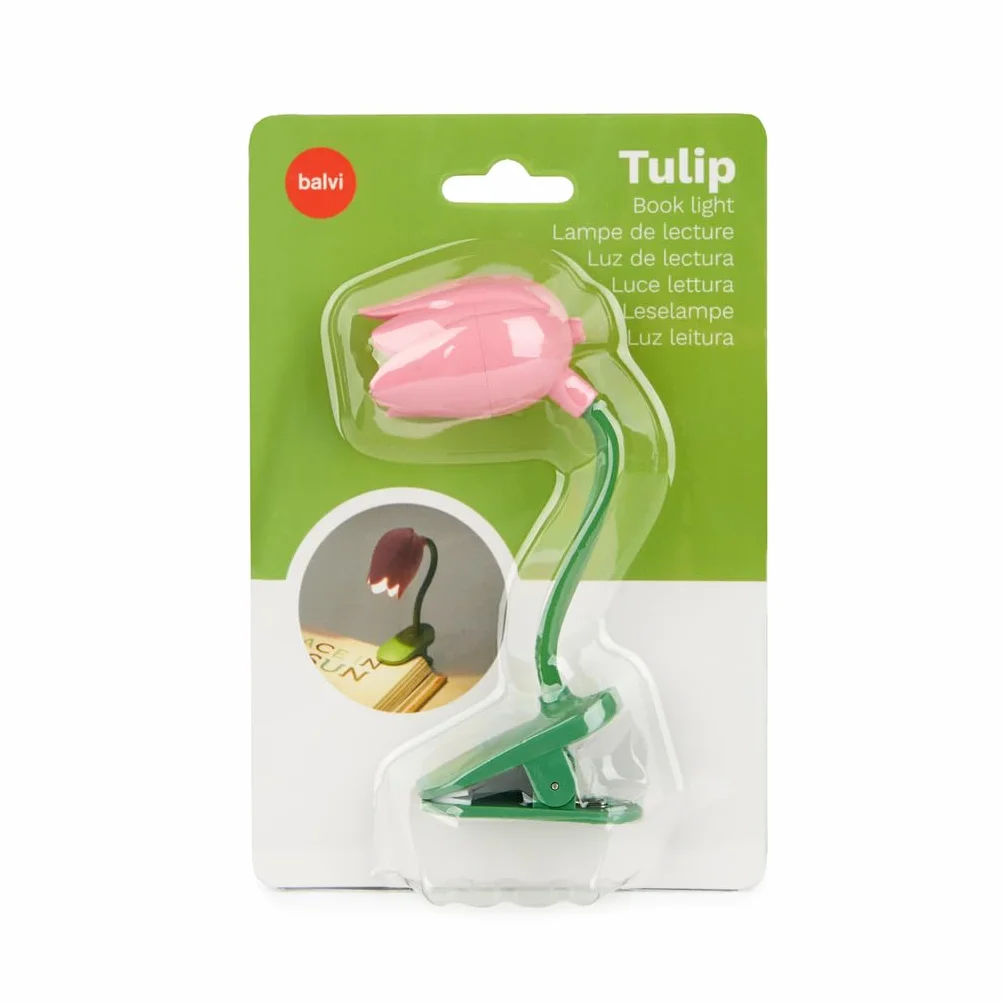 Balvi Lampada Flessibile a Forma di Tulipano Rosa per Lettura