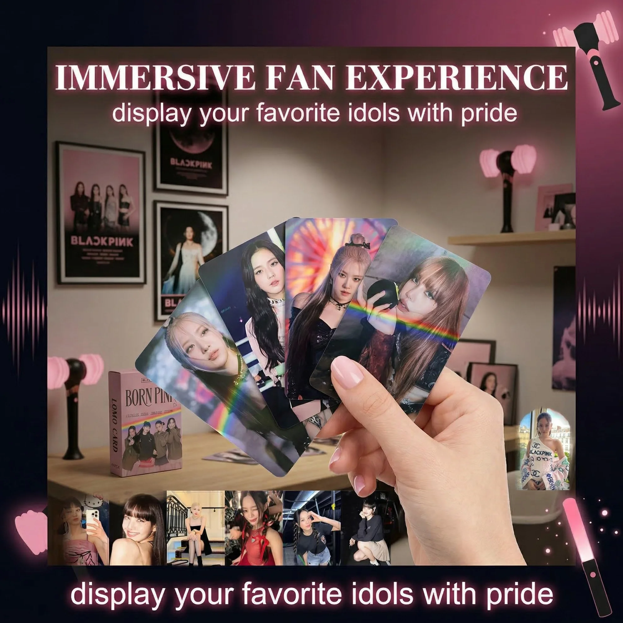 Set 55 Photocards BP 40 Adesivi Carte Fan Artistiche Collezione Regalo Kpop