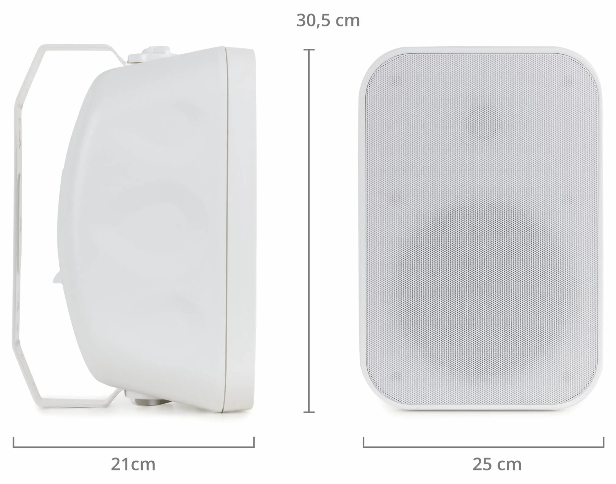 McGrey OLS-651WH Casse Acustiche Outdoor Set 4 Pezzi Sistema Due Vie IP56 60 Watt 70/100V Compatibile Bianco