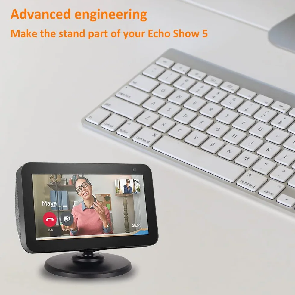 Supporto regolabile magnetico 360° per Amazon Echo Show 5, nero