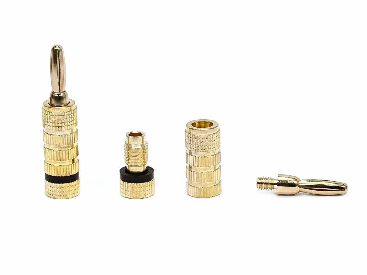 Monoprice Banana Plugs Chiuso a Vite 5 Paia Gold