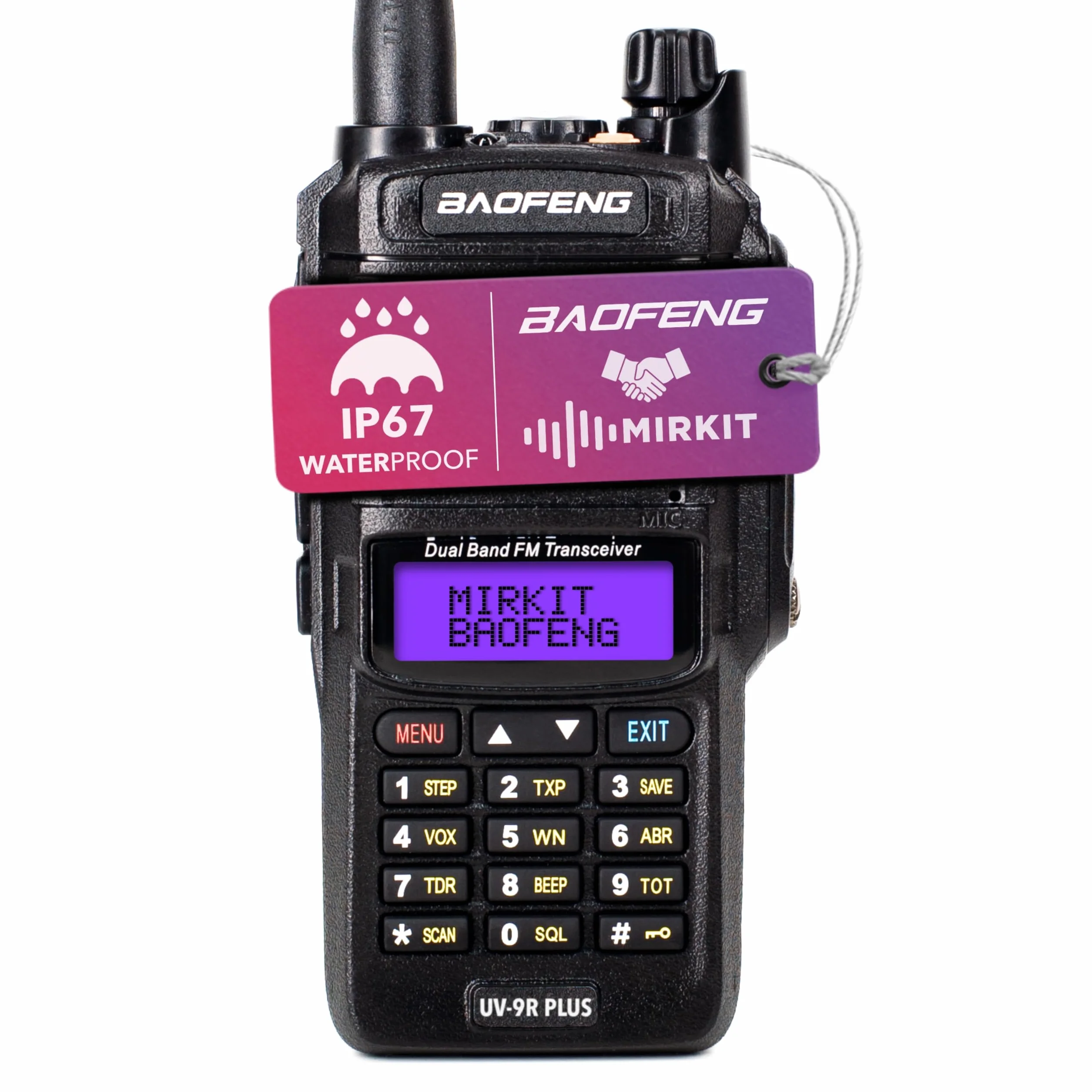 MIRKIT Radio impermeabile UV-9R Plus MK1 Dual Band 2200 mAh