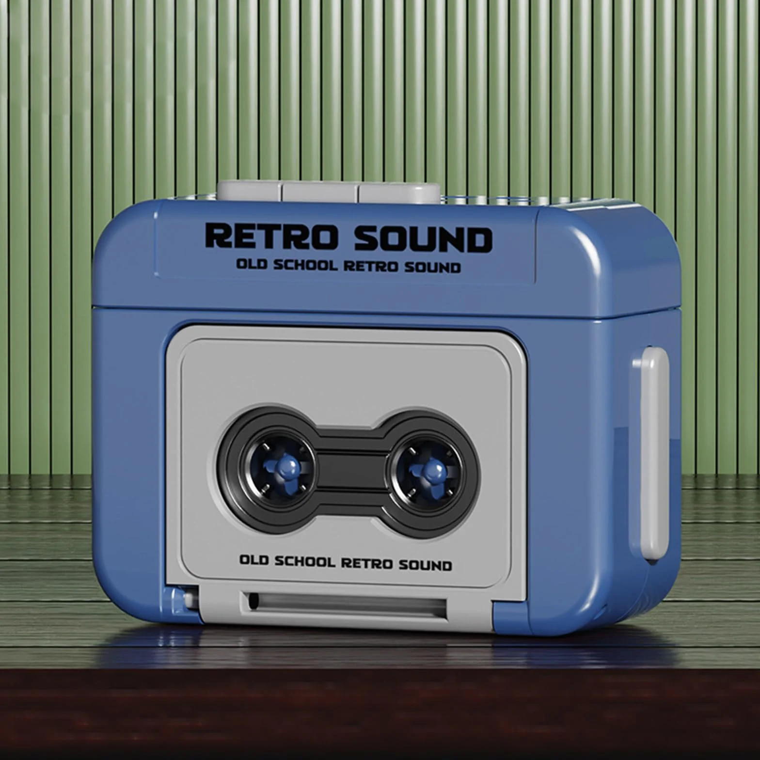 Retrò Piccolo lettore di cassette registratore a nastro musicale portatile