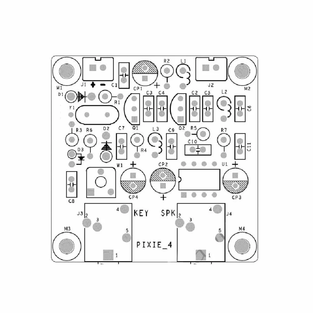 Gazechimp Pixie Ham Radio QRP Kit 40M Onde Corte Trasmettitore CW Buzzer