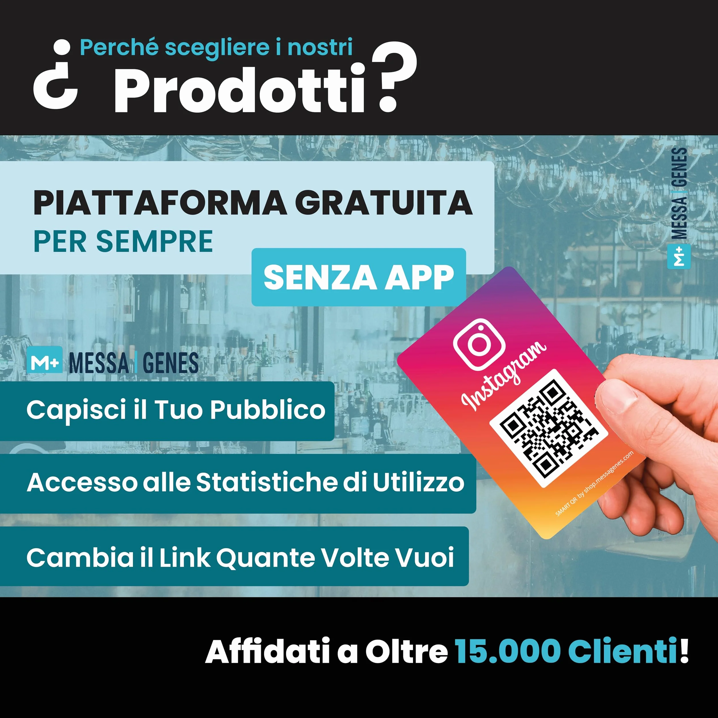 Carta Riutilizzabile per Recensioni Google con QR & NFC Toccabile - Pack 2 - iPhone & Android - Configura a Casa | MESSAGENES