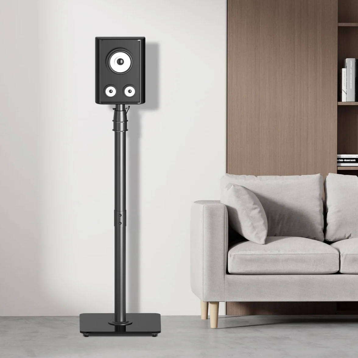 Suptek Supporti da pavimento per altoparlanti robusti in coppia Altezza regolabile 86-113 cm 10 kg