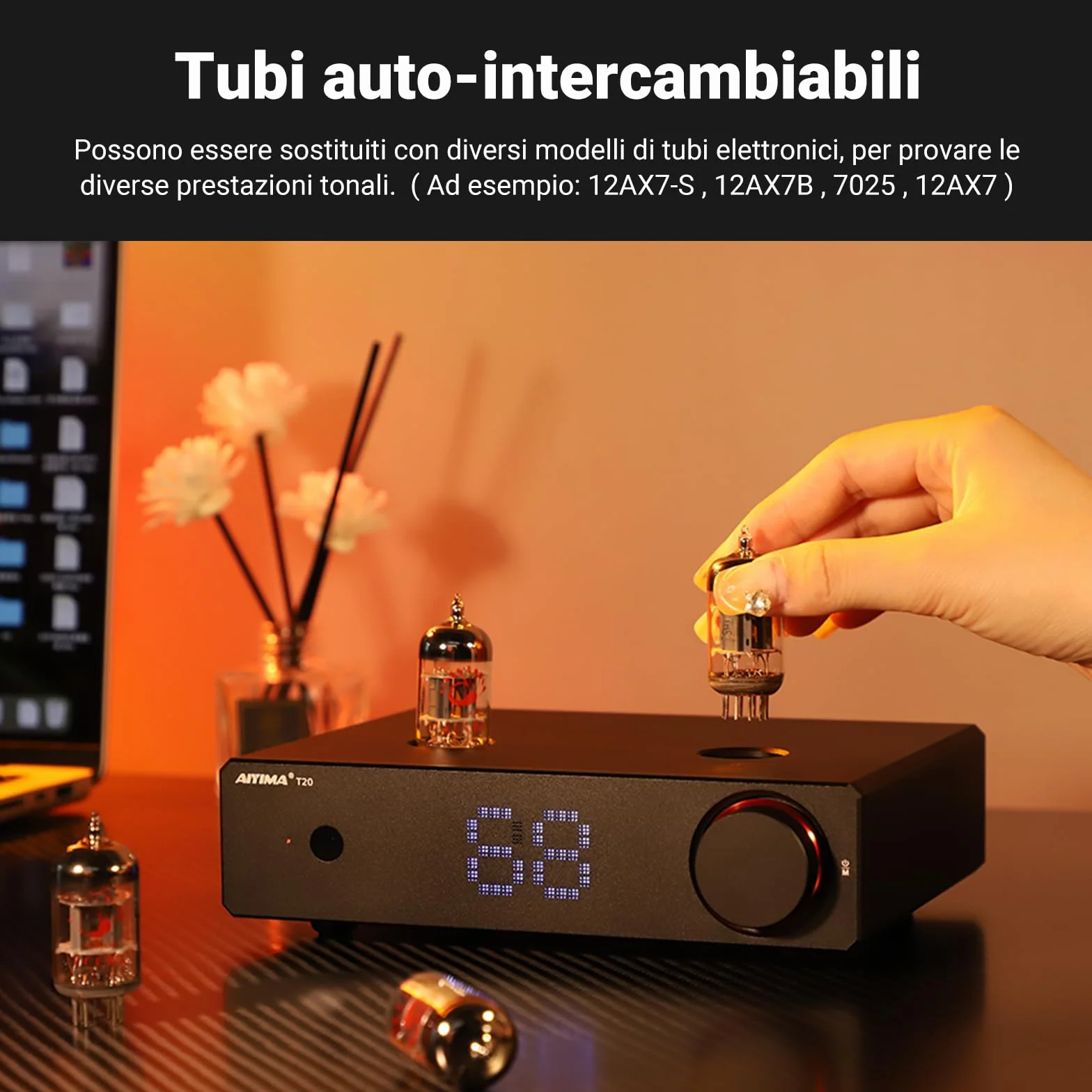 AIYIMA T20 Preamplificatore valvolare bilanciato LME49720 HiFi Home audio mini preamplificatore RCA XLR trigger 12V