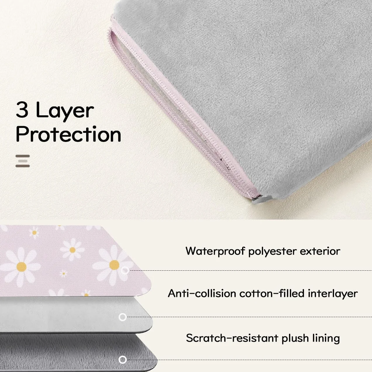 Custodia Protettiva per Tablet 6-7" Rosa Chiaro per Kindle 11ª Gen, Paperwhite 12ª Gen, Colorsoft Signature Edition, Kobo Clara Colour, Oasis