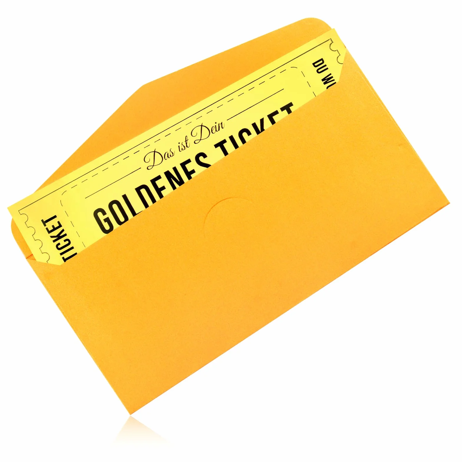 Biglietto da Grattare Personalizzato con Adesivo Buono da Compilare per Occasioni Speciali Compleanni Cinema Busta Dorata