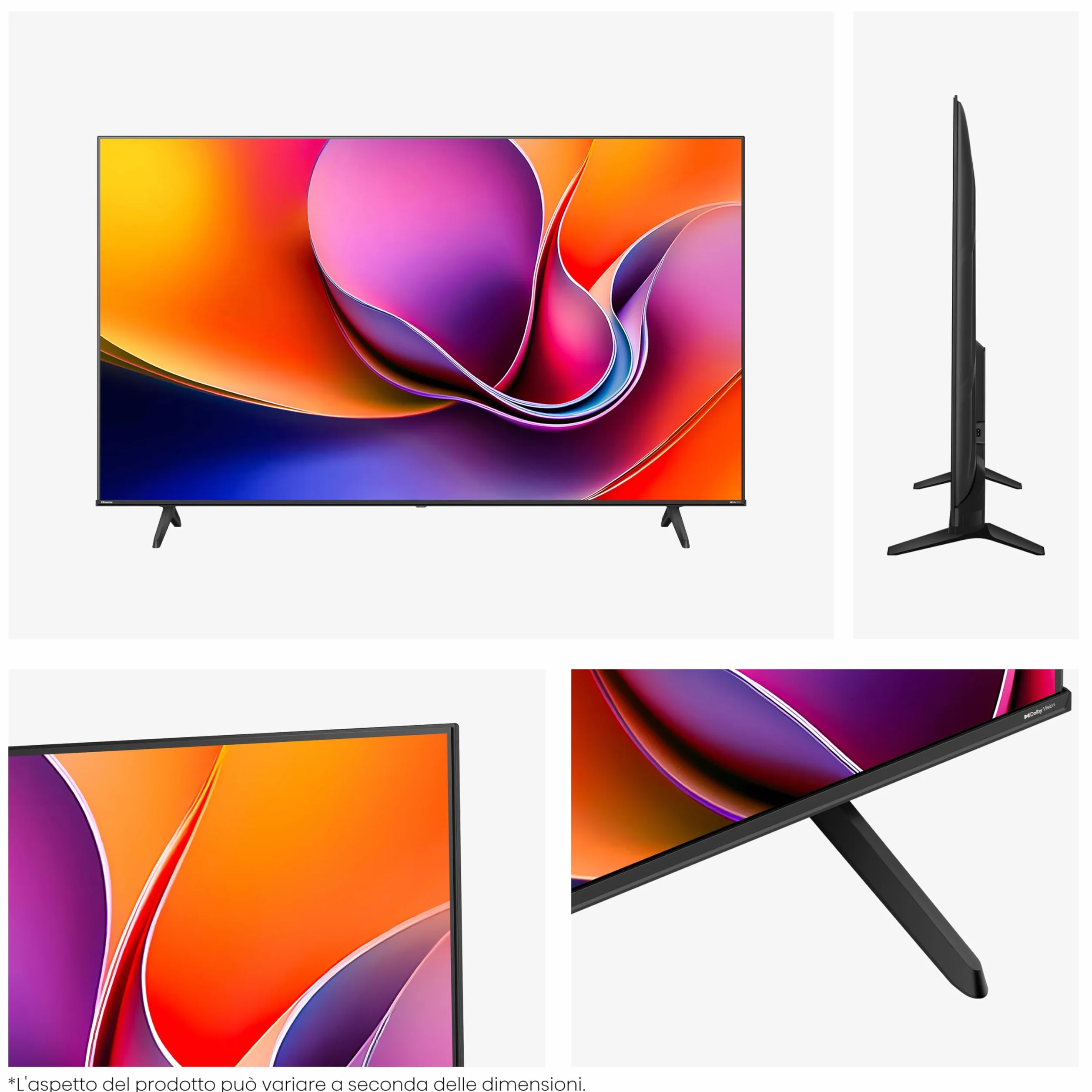Hisense 55 cali Smart TV 4K Ultra HD 55E63QT VIDAA U8 Dolby Vision HDR10 Game Mode Plus Alexa