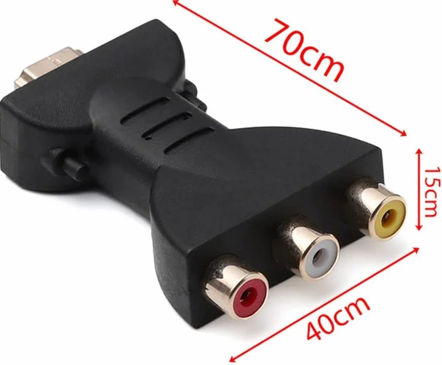 Adattatore HDMI a 3 RCA Rosso Bianco Giallo Convertitore HDMI a AV Audio Video