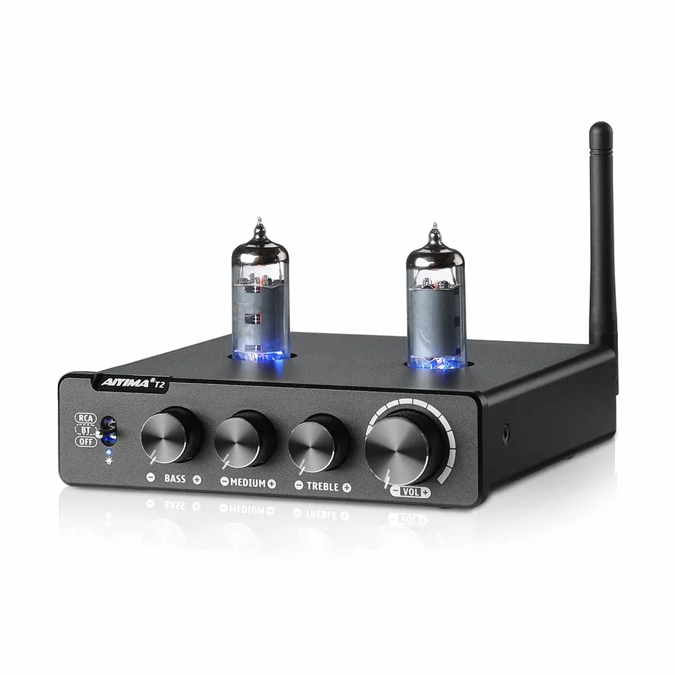 AIYIMA T2 6K4 Preamplificatore Tubo Biliare Vuoto Bluetooth 5.0 QCC3034 Stereo HiFi Aptx