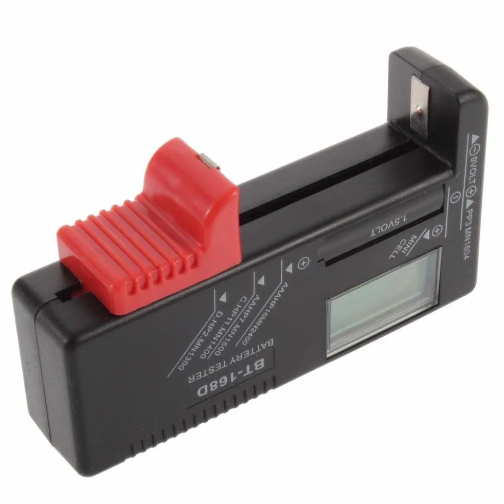 Digitalkey Tester per Batterie con Display Digitale 1,5-9V AA AAA C D Bottone Ricaricabili