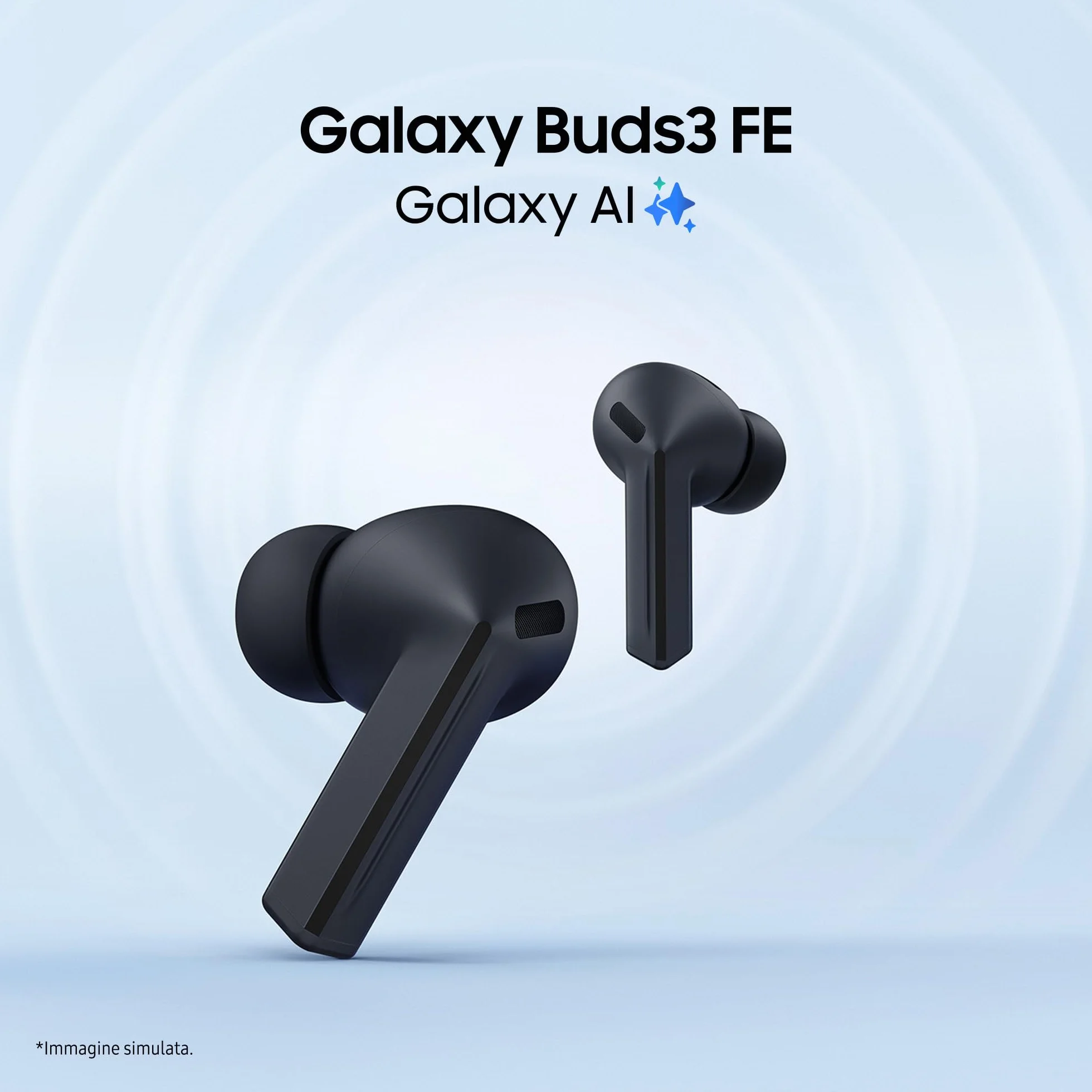 Samsung Galaxy Buds3 FE Auricolari Wireless Cancellazione Attiva del Rumore Audio 360 Nero 2025