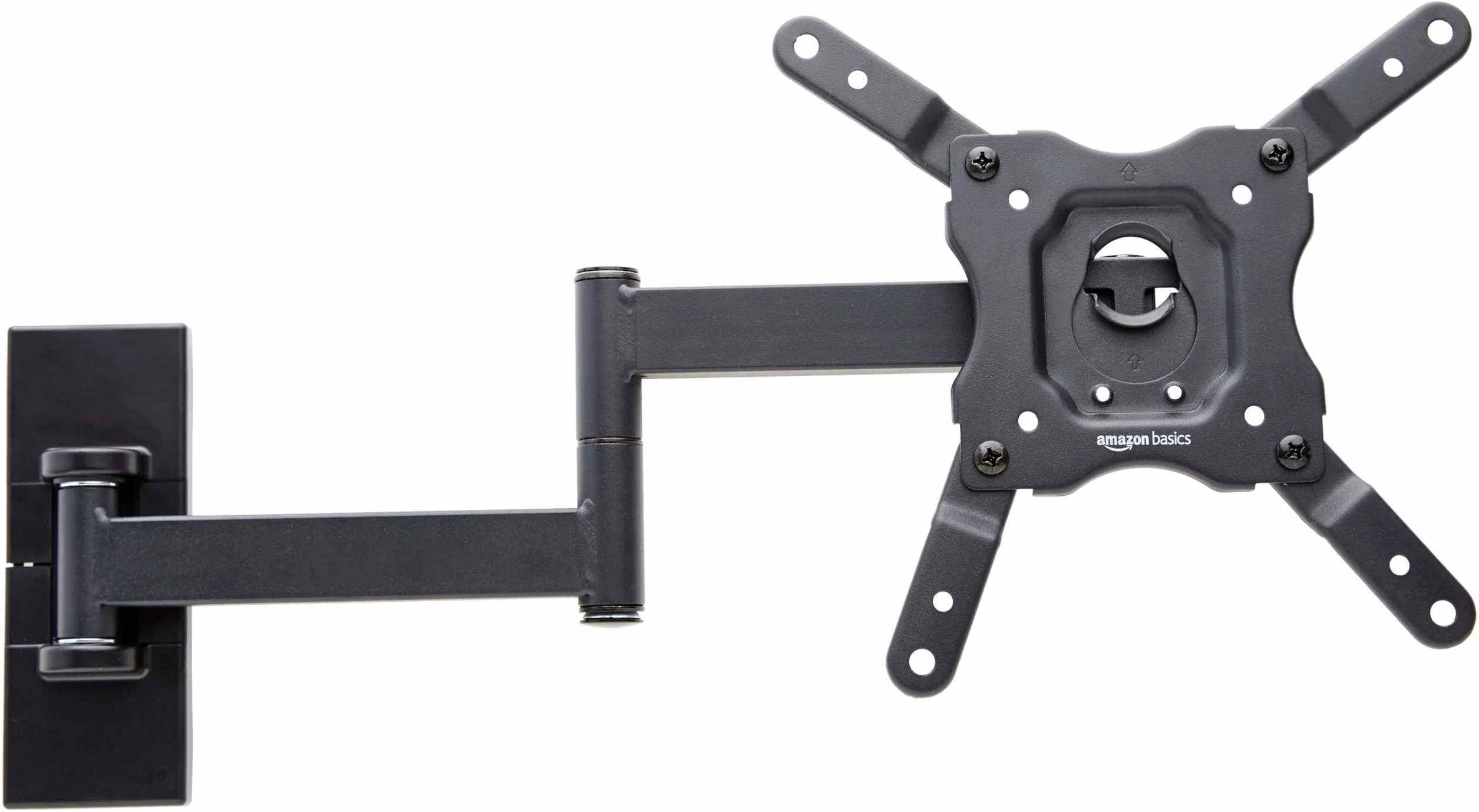 Amazon Basics Supporto da Parete per TV Orientabile Girevole Inclinabile 12-40" 36 Kg VESA 200mm x 200mm Nero