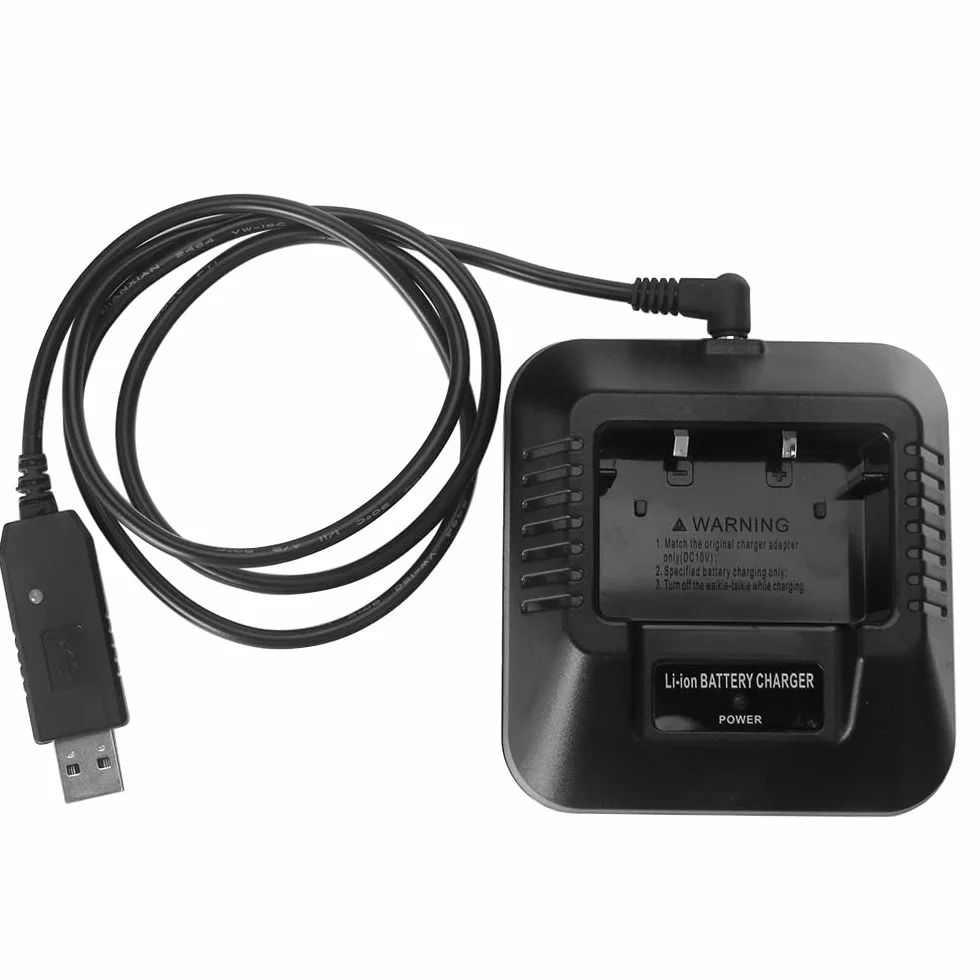 Baofeng UV-5R Caricabatterie USB per Radio Walkie Talkie DM-5R BF-F8HP