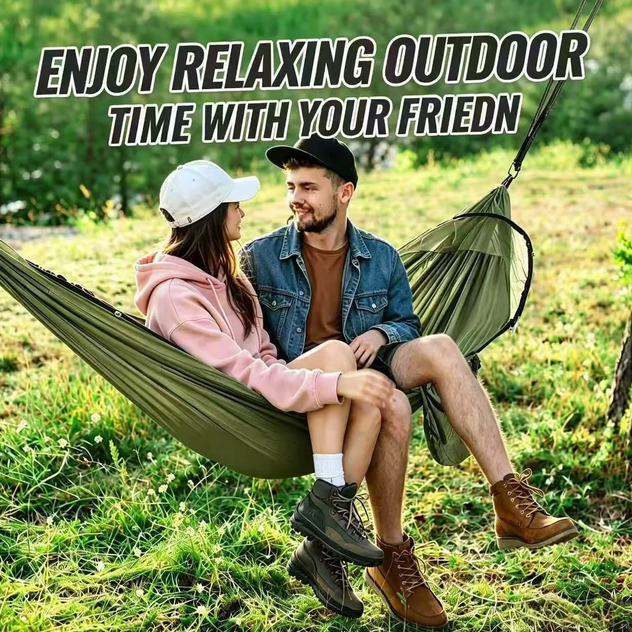 Amaca da Campeggio con Zanzariera 270x140cm Ultraleggera Nylon Capacità 300kg Portatile con Borsa