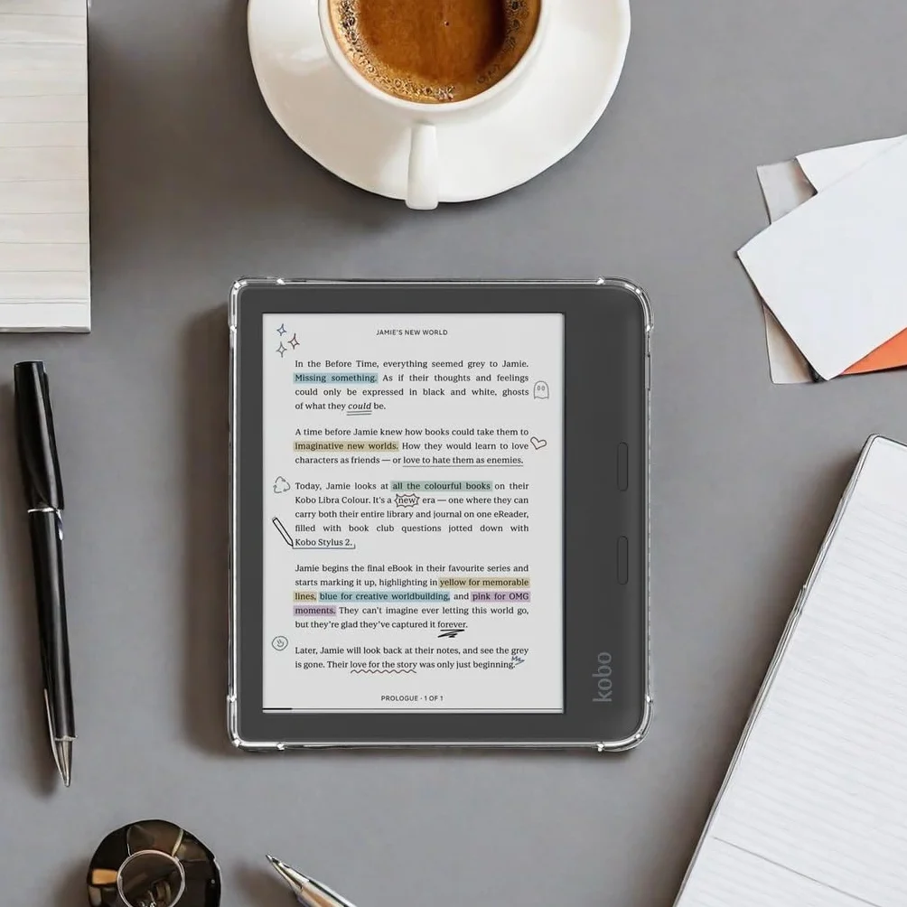 Kobo Libra 2 Colour eReader 7 Pollici Custodia Angoli Rinforzati