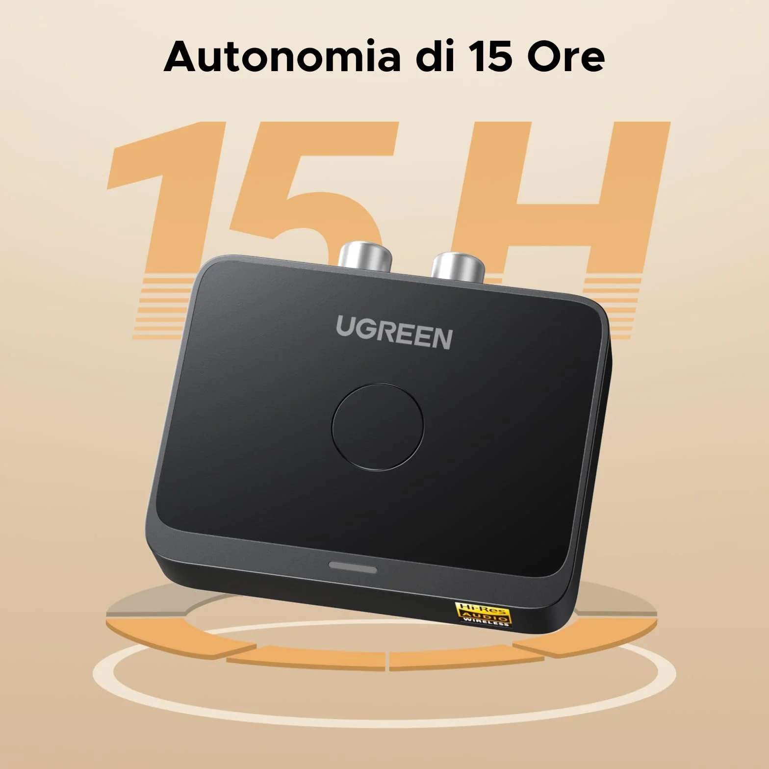 UGREEN Bluetooth 6.0 LDAC SBC AAC Audio USB-C Adattatore 2RCA 3,5 mm HiFi Bassa Latenza Wireless