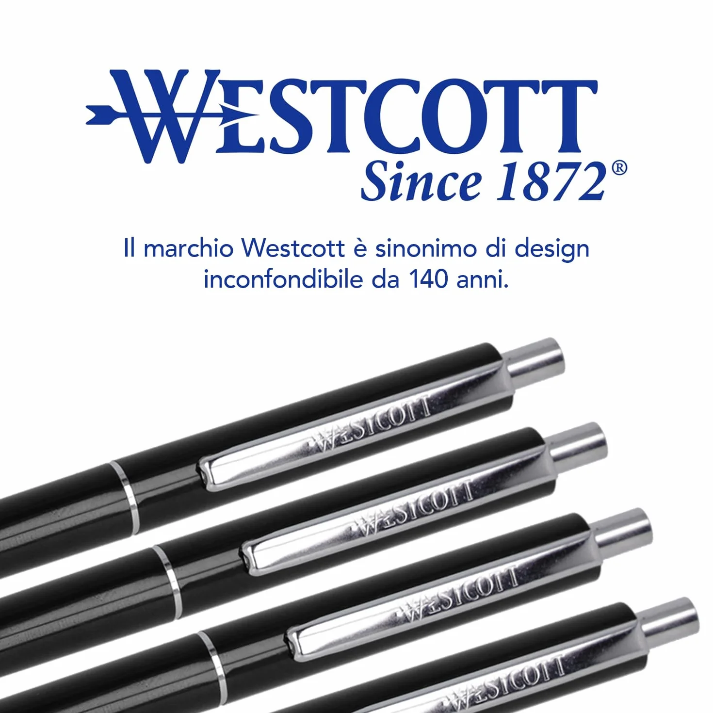 Westcott ALLTIME Penne a sfera nero 50 pezzi Spessore tratto M ISO 12757-2