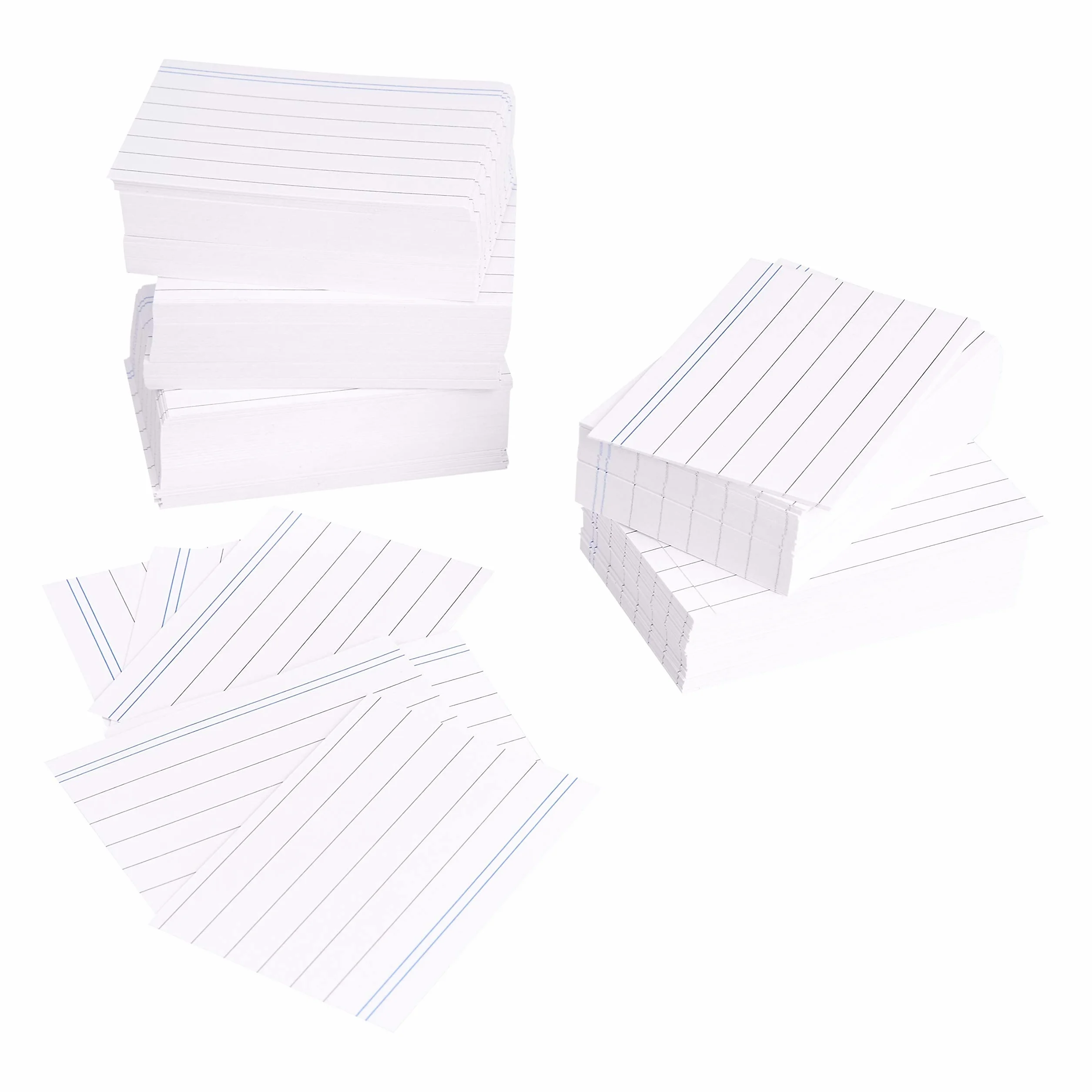 Amazon Basics Schede a righe formato A8 7,4 cm x 5,2 cm bianco confezione da 1000