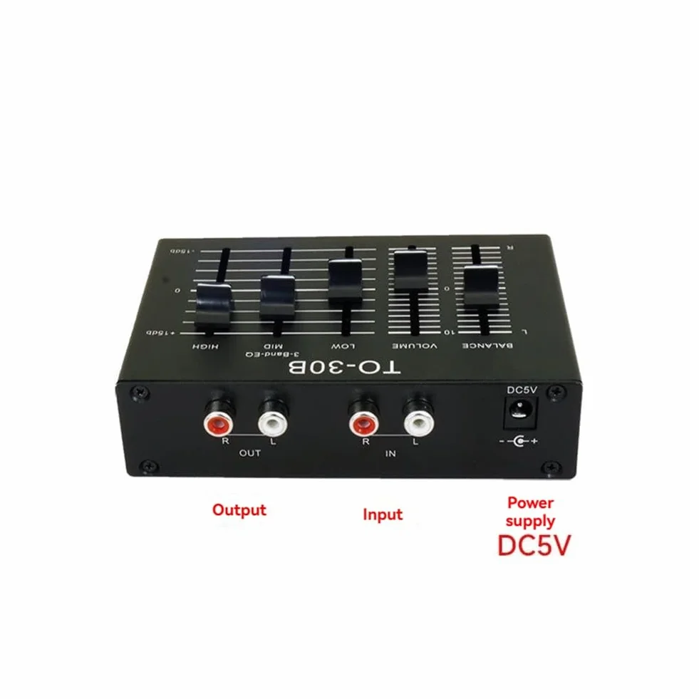 Preamplificatore Stereo Bilanciamento Audio DC5V To-30B, Controllo Volume Bande Alto Medio Basso