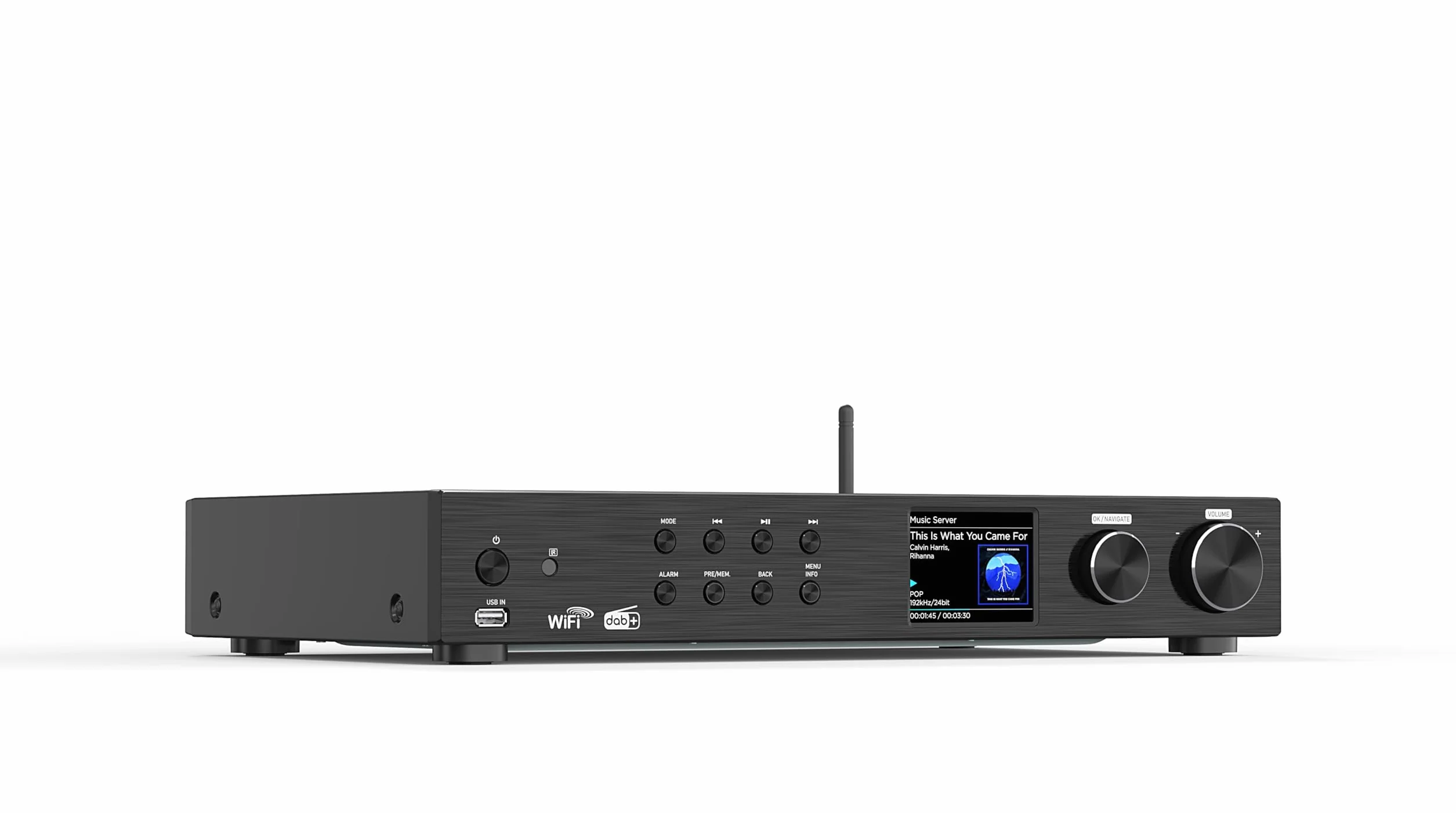 Maxxo Hi-Fi Tuner TR05 DAB+ FM Internet Radio Bluetooth Wi-Fi USB Spotify 3,2" Color Display Digital Radio Receiver