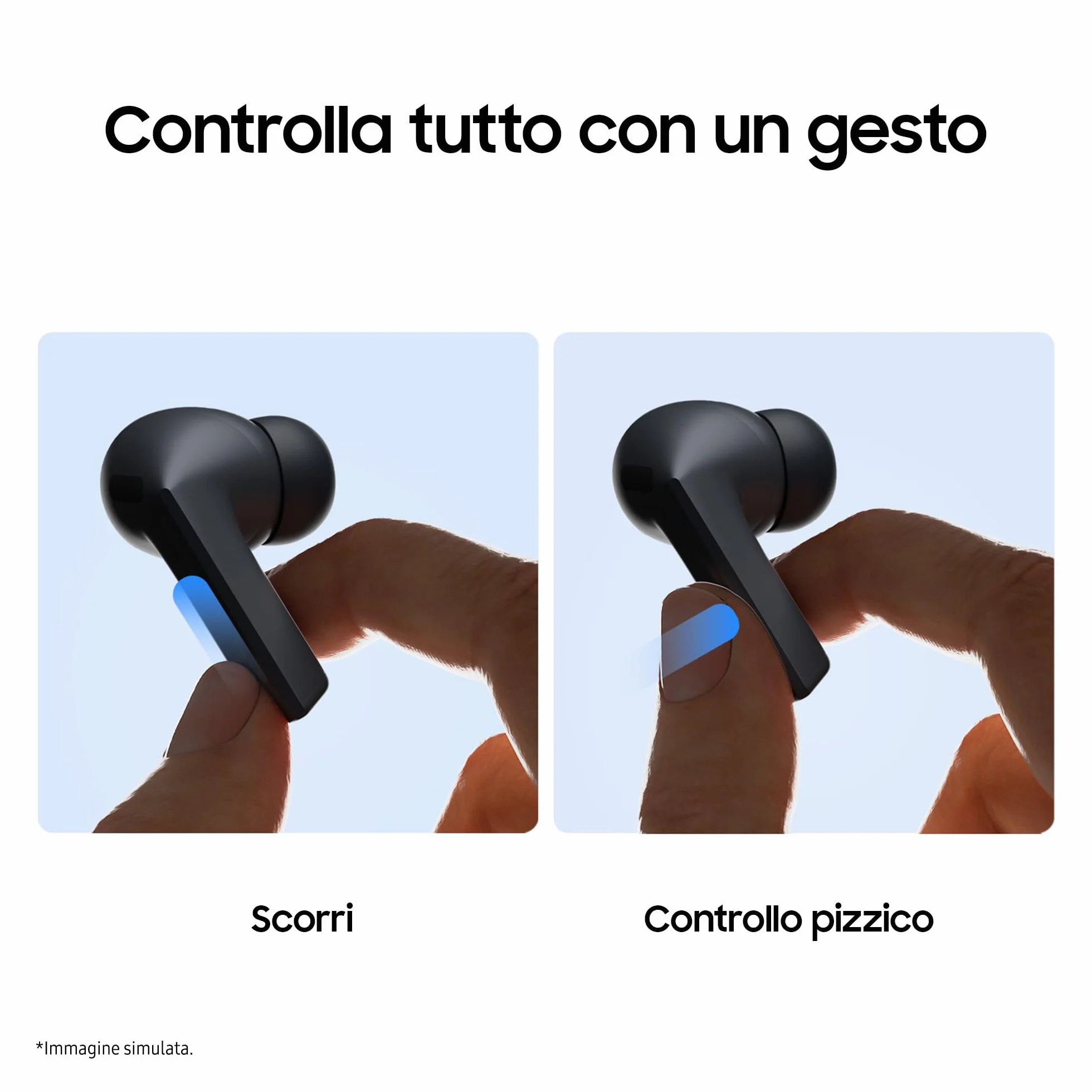 Samsung Galaxy Buds3 FE Auricolari Wireless Cancellazione Attiva del Rumore Audio 360 Nero 2025
