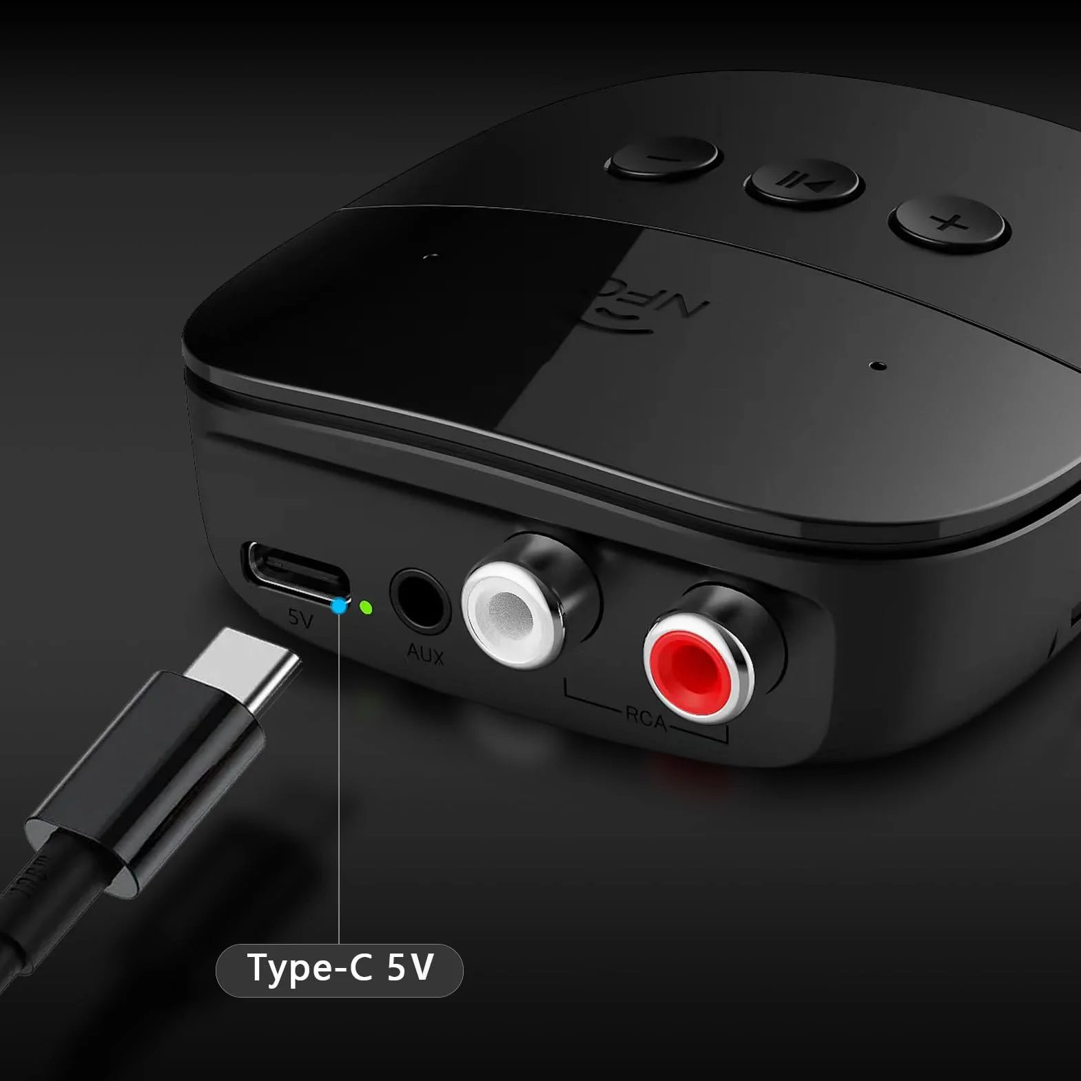 eppfun Ricevitore Bluetooth 5.2 HIFI con NFC USB 3.5mm AUX RCA TF