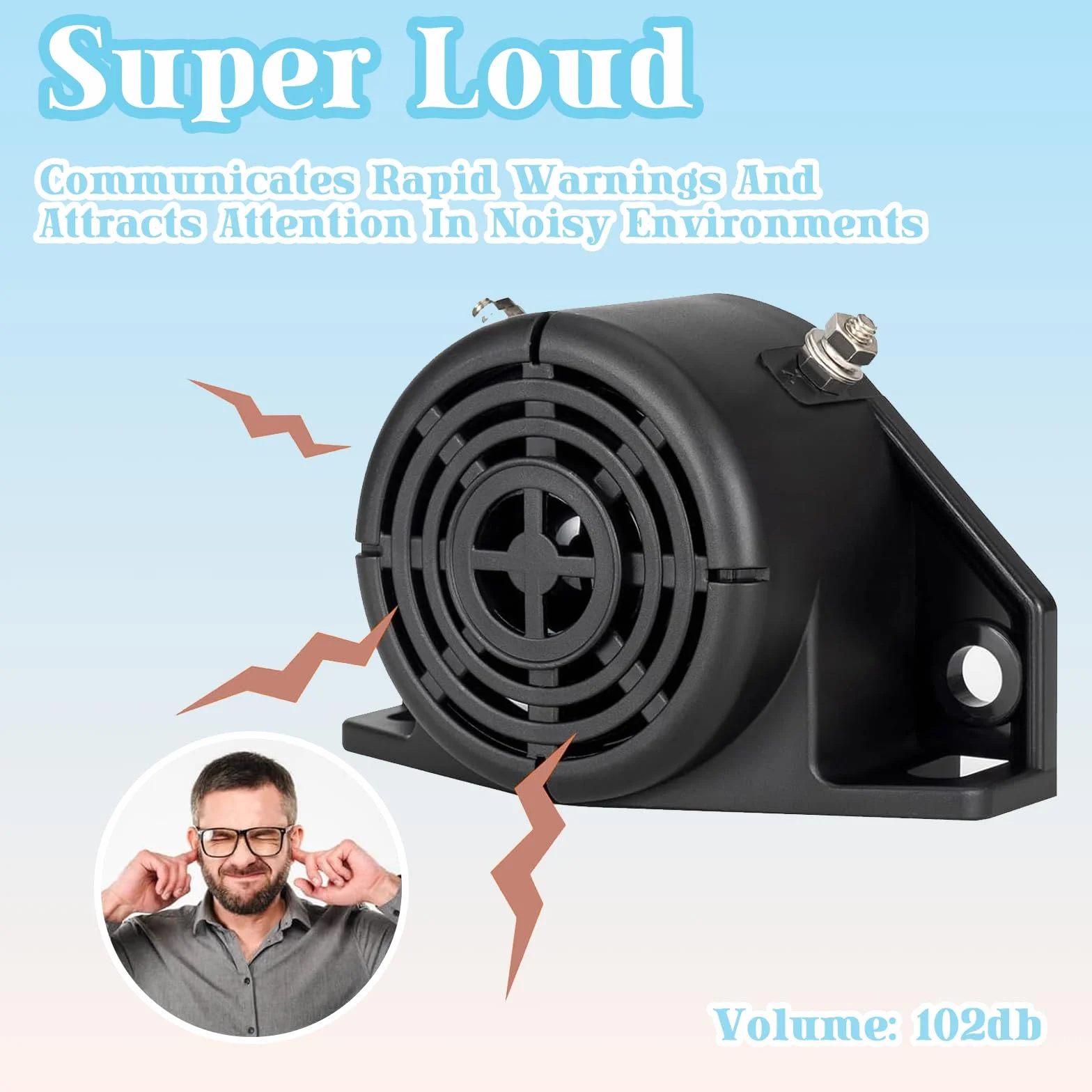 Cicalino Retromarcia Universale 12V 24V Avvisatore Acustico Impermeabile ABS per Auto Camion
